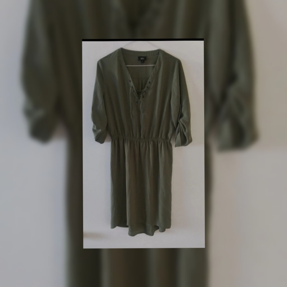 Green Dress 3/4 sleeves size small